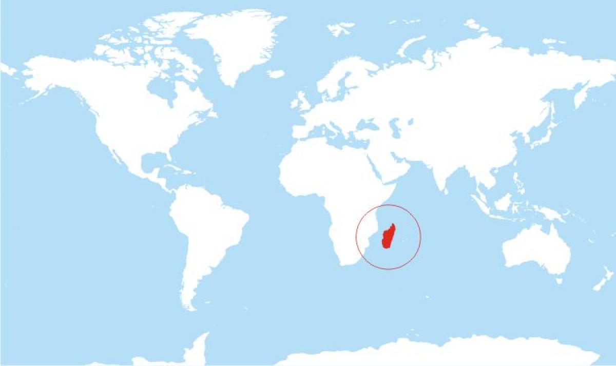 քարտեզ գտնվելու վայրը Մադագասկար աշխարհը