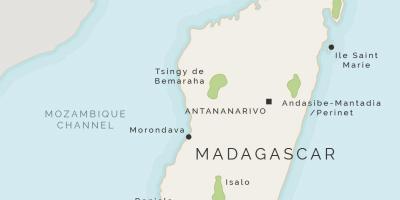 Քարտեզ Մադագասկարի և մոտակա կղզիները